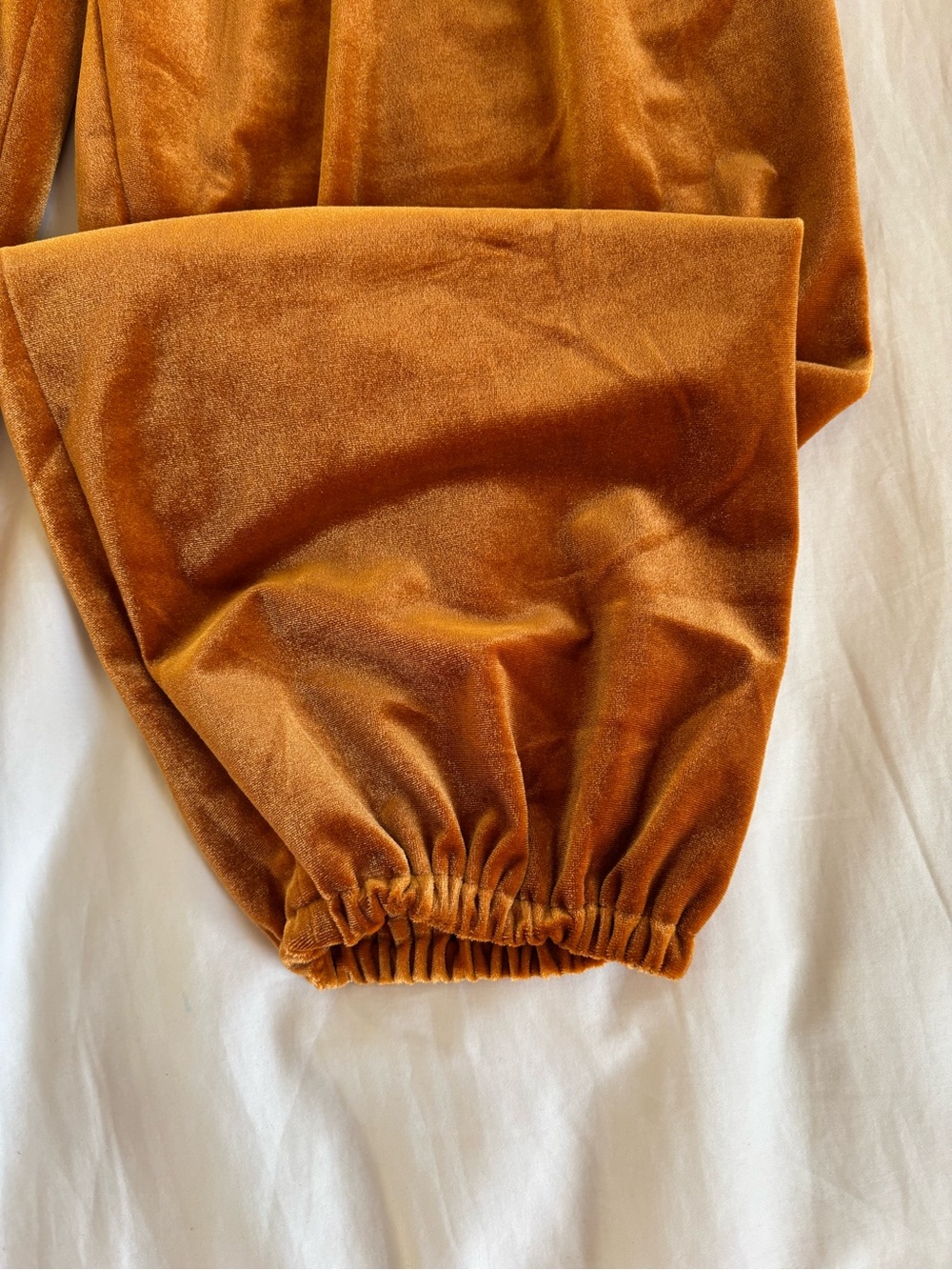 Norma Kamali Velvet Jumpsuit in Rust Orange - Picture 8 of 10